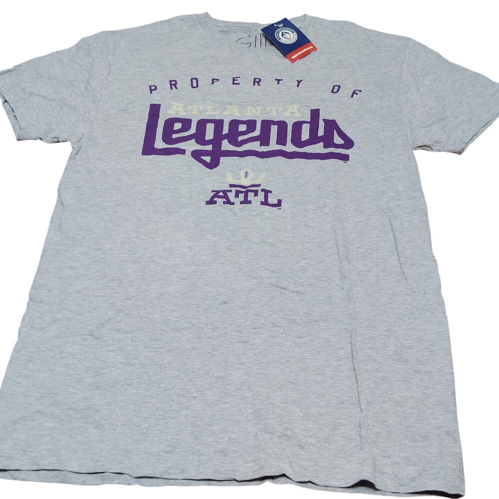 Atlanta Legends AAF G‑III Sports T‑Shirt Med Heather Grey Property Of Design NWT